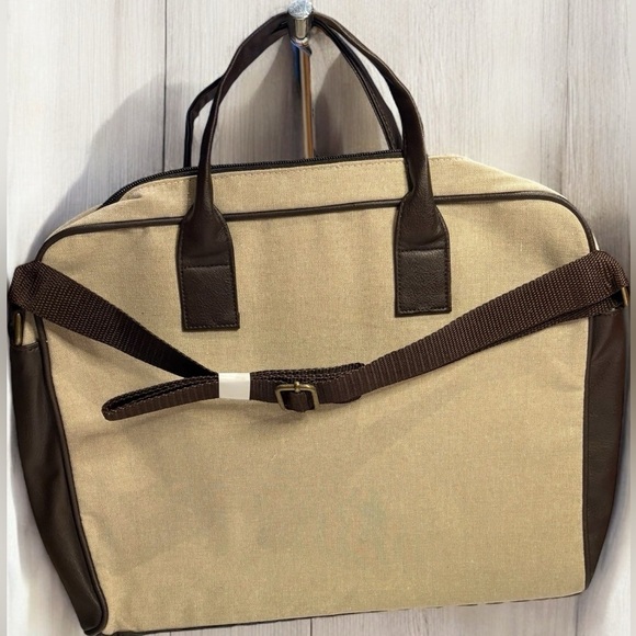 COPY - John Varvatos Duffel Weekend Bag Luggage Carry On Canvas Tote Shoulder S… - Picture 2 of 13